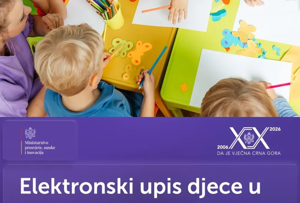 Elektronski upis djece u vrtiće za školsku 2026/27. godinu počinje 23. maja